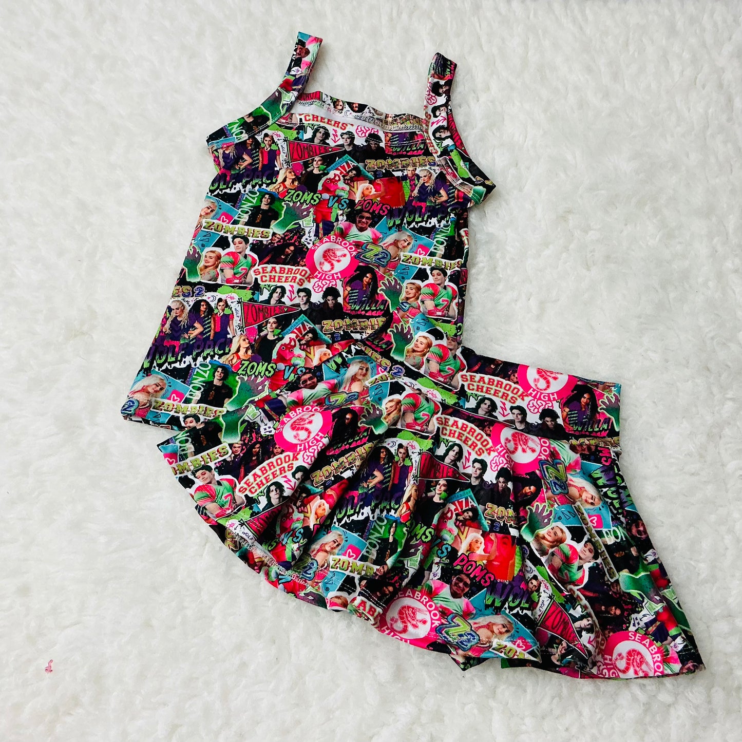 4/5 Skirted bummie set