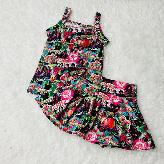 4/5 Skirted bummie set